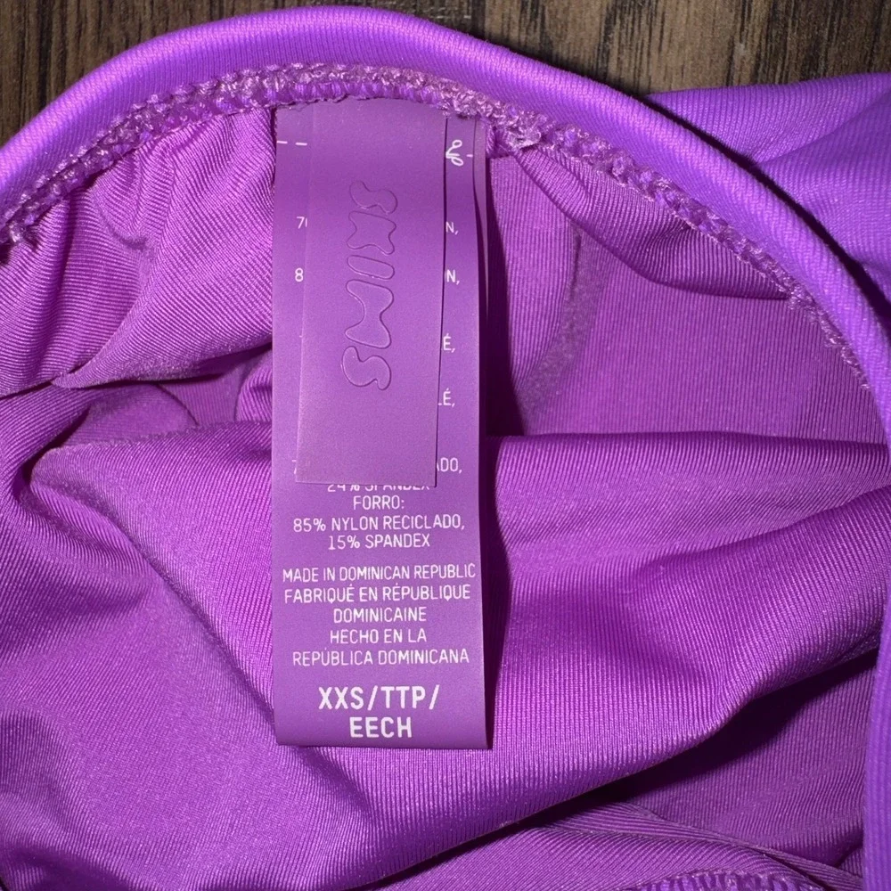 Skims Recycled Nylon Spandex Scoop Neck One Piece Tank Violet Women's Size XXS